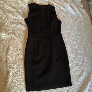 Elie Tahari Sculpted-Knee Length Black Dress
